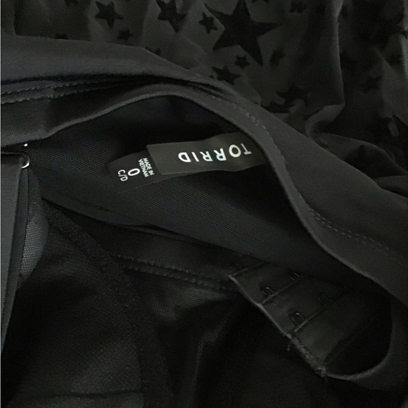 Women's Black Star Mesh swimsuit torrid 0 nwt - Picture 12 of 13